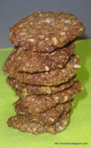 Cookies με βρώμη, μέλι και ταχίνι - Oat cookies with honey and sesame paste
