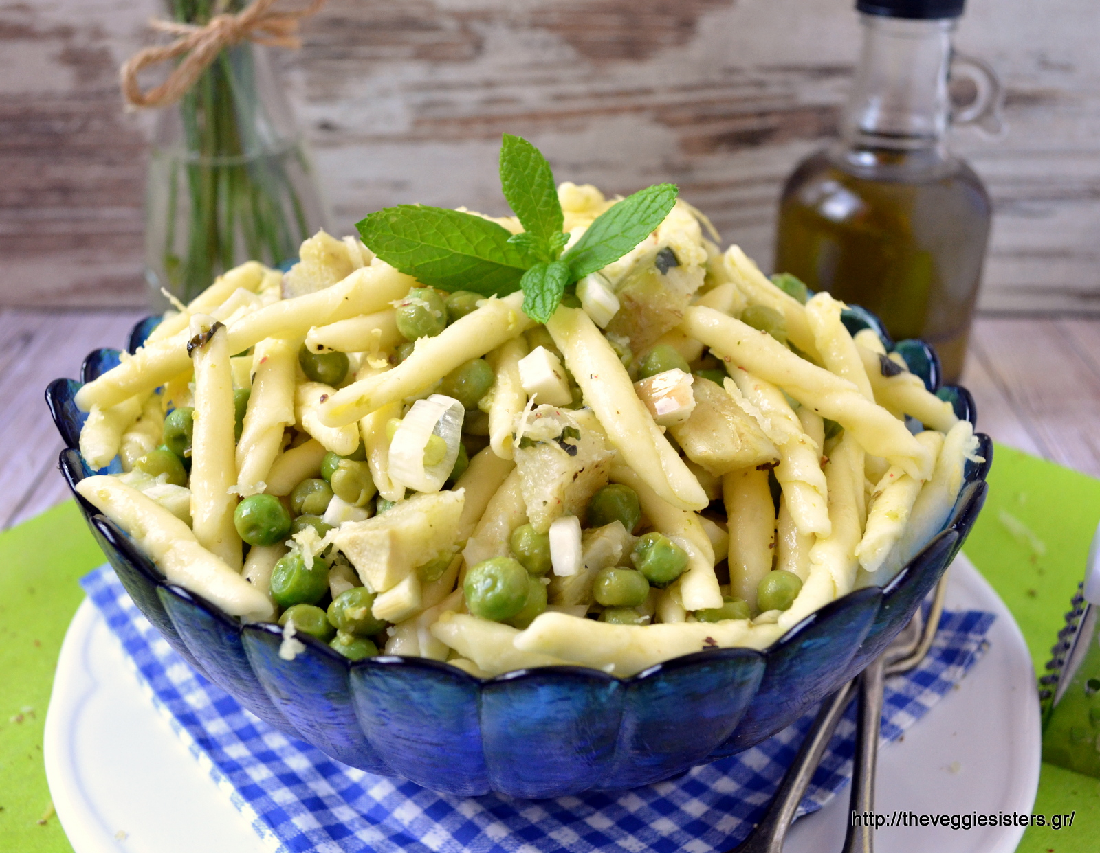 Λεμονάτα ζυμαρικά με αρακά κ αγκινάρες – Peas artichoke lemony pasta