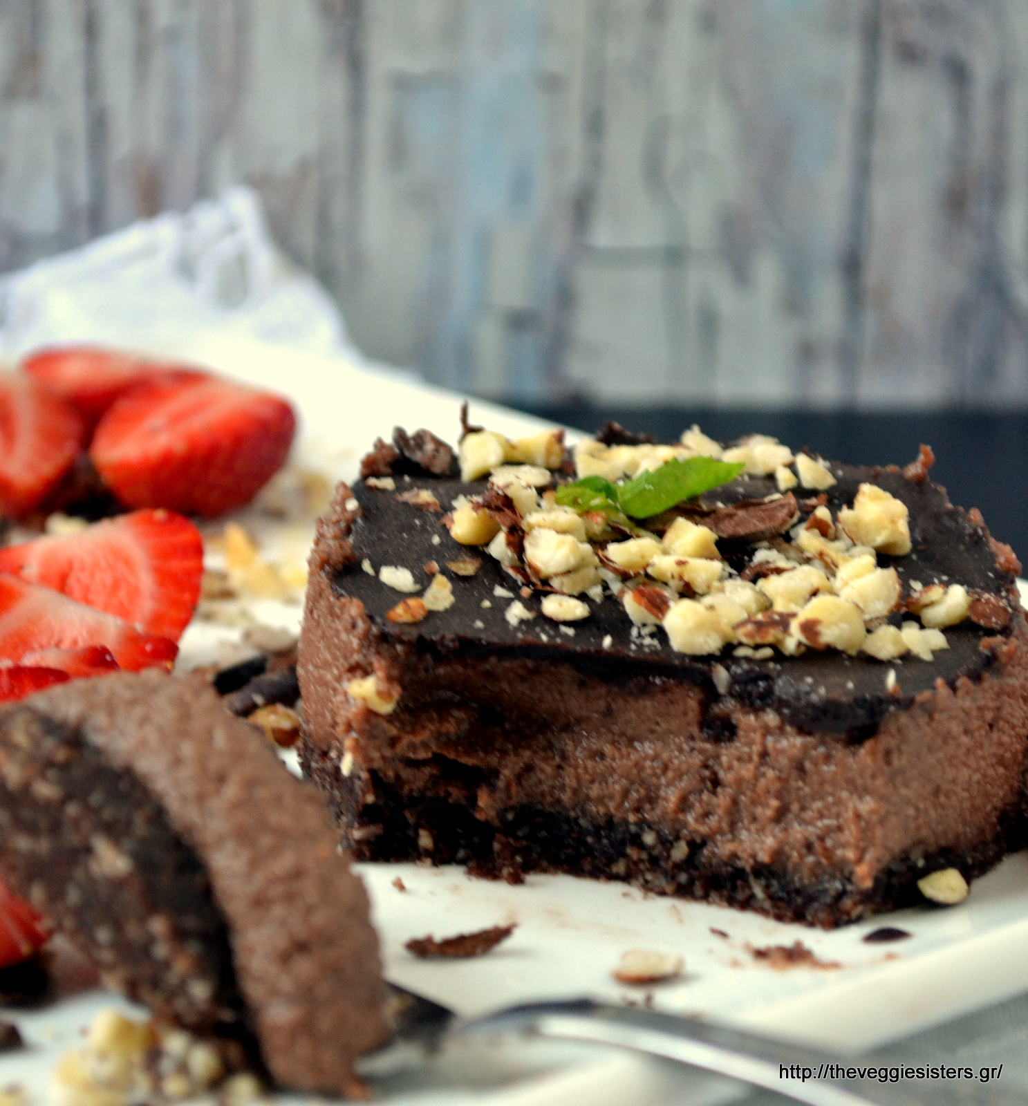 Νηστίσιμα ατομικά cheesecake σοκολάτα φουντούκι - Vegan chocolate hazelnut cheesecake